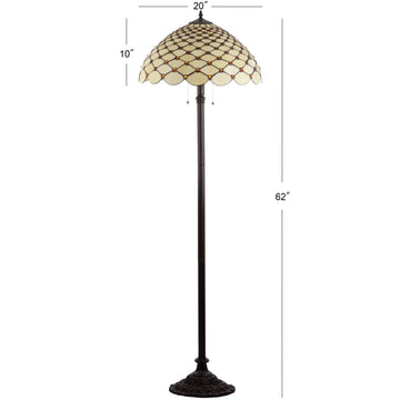 Lee Tiffany Style 62" LED Floor Lamp - JONATHAN Y